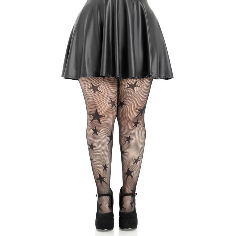 Leg Avenue - Star Net Tights  - Black